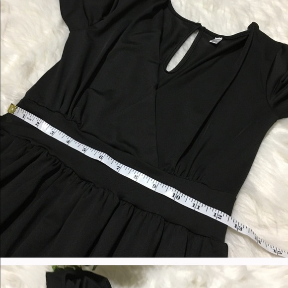 Black Trendy Maxi with Sleeves Small Stretchy - Picture 6 of 7